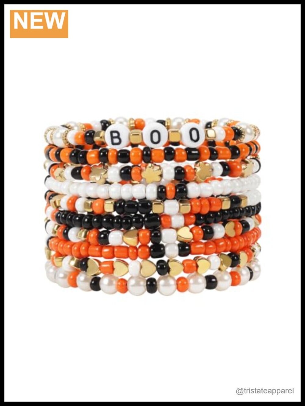 10 Pc Glass Bead Stretch Bracelet Set Stackable Layered Boho Jewelry